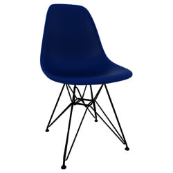 Vitra Eames DSR 43cm Side Chair Navy Blue / Black